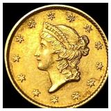 1853 Gold $1 Liberty Head Type 1 CHOICE AU