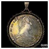 1780 Austria Maria Theresa Silver Thaler In Bezel