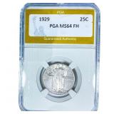 1929 Standing Liberty Quarter PGA MS64 FH