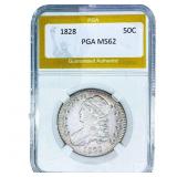 1828 Capped Bust Half Dollar PGA MS62