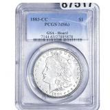 1883-CC Morgan Silver Dollar PCGS MS63