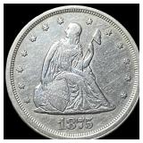 1875-S Silver Twenty Cents NEARLY  UNCIRCULATED