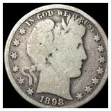 1898 Silver Barber Half Dollar HIGH GRADE