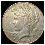 1935 Silver Peace Dollar NEARLY UNCIRCULATED