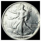 1917-S Walking Liberty Half Dollar CLOSELY  UNCIR