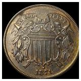 1871 Copper Two-Cent Piece CLOSELY  UNCIRCULATED
