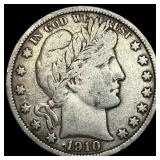 1910-S Silver Barber Half Dollar LIGHTLY  CIRCULA