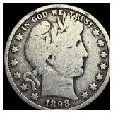 1898 Silver Barber Half Dollar HIGH GRADE