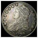 1830 Capped Bust Half Dollar NEARLY UNCIRCULATED