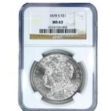 1878-S Morgan Silver Dollar NGC MS63