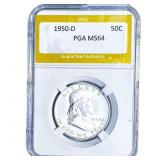 1950-D Franklin Half Dollar PGA MS64