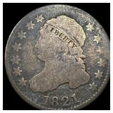 1821 Capped Bust Dime NICELY CIRCULATED