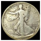 1917-S Silver Walking Liberty Half Dollar  NICELY