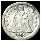 1845-O Silver Seated Liberty Dime HIGH GRADE