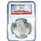 1883-O Morgan Silver Dollar NGC MS62