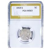 1914-S Buffalo Nickel PGA MS63