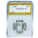 1920 Standing Liberty Quarter PGA MS65+ PL