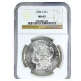 1880-S Morgan Silver Dollar NGC MS63