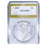 1879 Morgan Silver Dollar PGA MS63