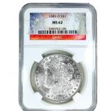 1885-O Morgan Silver Dollar NGC MS62