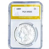 1889 Morgan Silver Dollar PGA MS66