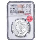 1886 Morgan Silver Dollar NGC MS63