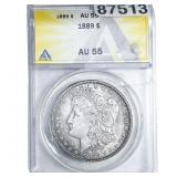 1889 Morgan Silver Dollar ANACS AU55