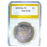 1878 Rev 79 Morgan Silver Dollar PGA XF40