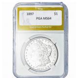 1897 Morgan Silver Dollar PGA MS64