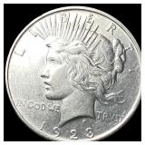 1923-D Silver Peace Dollar NEARLY  UNCIRCULATED