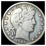 1902 Barber Half Dollar LIGHTLY CIRCULATED