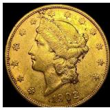 1902-S Gold $20 Liberty Head Double Eagle  CHOICE