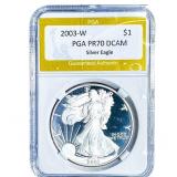 2003-W Silver Eagle PGA PR70 DCAM