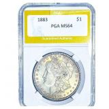 1883 Morgan Silver Dollar PGA MS64