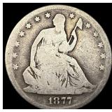1877-S Silver Seated Liberty Half Dollar  NICELY