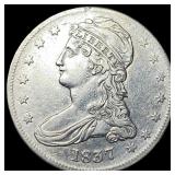 1837 Capped Bust Half Dollar NEARLY  UNCIRCULATED