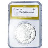1901-S Morgan Silver Dollar PGA Brilliant UNC