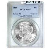1886 Morgan Silver Dollar PCGS MS65