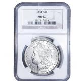 1884 Morgan Silver Dollar NGC MS62