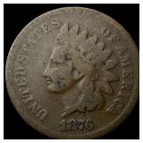 1876 Indian Head Cent LIGHTLY CIRCULATED