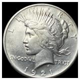 1921 Silver Peace Dollar CLOSELY UNCIRCULATED