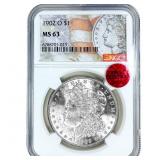 1902-O Morgan Silver Dollar NGC MS63