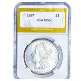 1897 Morgan Silver Dollar PGA MS63