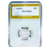 1920-S Mercury Silver Dime PGA MS62