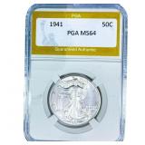 1941 Walking Liberty Half Dollar PGA MS64