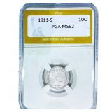 1911-S Barber Dime PGA MS62