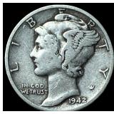 1942-D Mercury Dime NICELY CIRCULATED