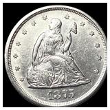 1875-S Silver Twenty Cents CLOSELY UNCIRCULATED