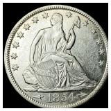 1854-O Silver Half Dollar (Arrows) CLOSELY  UNCIR