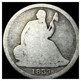 1837 Silver Seated Liberty Dime NICELY CIRCULATED